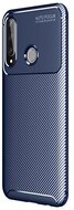 Szilikon telefonvédő (közepesen ütésálló, légpárnás sarok, karbon minta) SÖTÉTKÉK Huawei Y6p