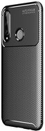 Szilikon telefonvédő (közepesen ütésálló, légpárnás sarok, karbon minta) FEKETE Huawei Y6p