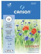 Canson Student A5 250g-os 10 lapos ragasztott finoman texturált akvarellblokk