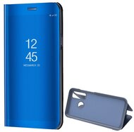 Tok álló (aktív FLIP, oldalra nyíló, asztali tartó funkció, tükrös felület, Mirror View Case) KÉK - Huawei P Smart (2020)