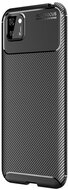 Szilikon telefonvédő (közepesen ütésálló, légpárnás sarok, karbon minta) FEKETE - Honor 9S / Huawei Y5p