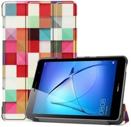 Tok álló, bőr hatású (FLIP, oldalra nyíló, asztali tartó funkció, kockás) SZÍNES - Huawei MatePad T8 LTE, Huawei MatePad T8 WIFI