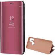 Tok álló (aktív FLIP, oldalra nyíló, asztali tartó funkció, tükrös felület, Mirror View Case) ROZÉARANY - Samsung Galaxy M21 (SM-M215f)