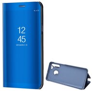 Tok álló (aktív FLIP, oldalra nyíló, asztali tartó funkció, tükrös felület, Mirror View Case) KÉK - Samsung Galaxy A21 (SM-A210F)