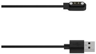 Töltőkábel USB (mágneses, 100cm) FEKETE - Haylou LS09B, Realme Watch 2 Pro, Realme Watch 3