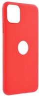 Szilikon telefonvédő (matt, logó kivágás) PIROS - Apple iPhone 12, Apple iPhone 12 Pro
