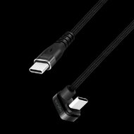 Logilink USB 2.0 Type-C kábel, C/M 180 fok - USB-C/M, alu, fekete, 1 m