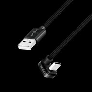 Logilink USB 2.0 Type-C kábel, C/M 180 fok - USB-A/M, alu, fekete, 2 m