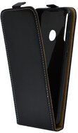Tok álló, bőr hatású (FLIP, lefelé nyíló, szilikon tartó) FEKETE Huawei P40 Lite E / Y7p
