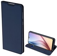 DUX DUCIS SKIN PRO tok álló, bőr hatású (FLIP, oldalra nyíló, bankkártya tartó, asztali tartó funkció) SÖTÉTKÉK - Samsung Galaxy A21 (SM-A210F)