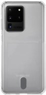 Szilikon telefonvédő (közepesen ütésálló, légpárnás sarok, bankkártya tartó) ÁTLÁTSZÓ - Samsung Galaxy S20 Ultra (SM-G988F), Samsung Galaxy S20 Ultra 5G (SM-G988B)