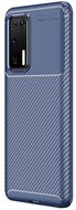 Szilikon telefonvédő (közepesen ütésálló, légpárnás sarok, karbon minta) SÖTÉTKÉK - Huawei P40