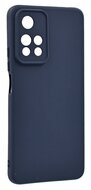 Szilikon telefonvédő (matt, mikrofiber plüss karcolásmentesítő belső, prémium) SÖTÉTKÉK - Xiaomi Redmi Note 11