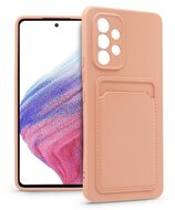 Haffner PT-6749 A536U Galaxy A53 5G pink szilikon hátlap kártyatartóval