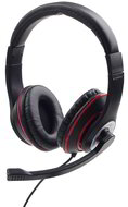 Gembird MHS-03-BKRD fejhallgató headset fekete-piros