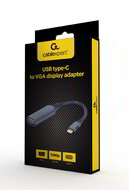 Gembird USB-C -> VGA M/F adapter 0.15m szürke
