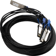 MikroTik QSFP28 porthoz break-out kábel, 4x SFP28 végződéssel