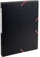 Exacompta A4 2,5cm fekete prespán karton gumisbox