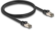Delock RJ45 hálózati kábel Cat.6A U/FTP ultrahajlékony belső fém borítással 1 m, fekete