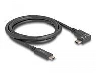 Delock USB 10 Gbps kábel USB Type-C apa USB Type-C apa, ívelt bal / jobb, 1 m 4K PD 60 W E-Marker