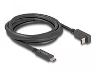 Delock USB 5 Gbps kábel USB Type-C apa USB Type-C apa, ívelt felfelé / lefelé, 2 m 4K PD 60 W E-Marker