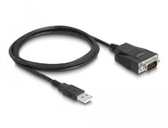 Delock Adapter USB 2.0 A-típusú apa - 1 x Soros RS-232 D-Sub 9 apa csavarokkal és csavaranyákkal elektromos kisülés (ESD) elleni védelemmel