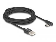 Delock USB 2.0 kábel A-típusú csatlakozódugó - USB Type-C csatlakozódugó, ívelt, 3 m, fekete