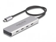 Delock USB 10 Gbps USB Type-C hub 4 x USB Type-C anya csatlakozóval és 35 cm hosszú csatlakozó kábellel