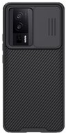 NILLKIN CAMSHIELD PRO műanyag telefonvédő (szilikon keret, közepesen ütésálló, kamera védelem, csíkos minta) FEKETE - Xiaomi Poco F5 Pro