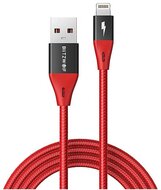 BlitzWolf BW-MF10 Pro Red 1,8m USB/Lightning piros adat- és töltőkábel