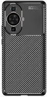 Szilikon telefonvédő (közepesen ütésálló, légpárnás sarok, karbon minta) FEKETE - Huawei Nova 11 Pro