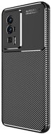 Szilikon telefonvédő (közepesen ütésálló, légpárnás sarok, karbon minta) FEKETE - Xiaomi Poco F5 Pro