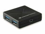 Conceptronic USB Hub - HUBBIES02B (4 port, USB3.0, fekete)