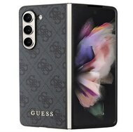 CG MOBILE GUESS 4G CHARMS műanyag telefonvédő (textil hátlap) SZÜRKE - Samsung Galaxy Z Fold5 5G (SM-F946)