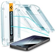 SPIGEN EZ FIT HD képernyővédő üveg 2db (2.5D, tokbarát, ultravékony, 0.2mm, 9H + segédkeret) ÁTLÁTSZÓ - Apple iPhone 15 Pro