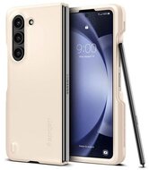 SPIGEN THIN FIT műanyag telefonvédő (matt, ultravékony, kamera védelem, S Pen tartó) CSONTFEHÉR - Samsung Galaxy Z Fold5 5G (SM-F946)
