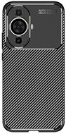 Szilikon telefonvédő (közepesen ütésálló, légpárnás sarok, karbon minta) FEKETE - Huawei Nova 11
