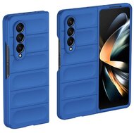 Szilikon telefonvédő (közepesen ütésálló, kamera védelem, 3D minta) SÖTÉTKÉK - Samsung Galaxy Z Fold3 5G (SM-F926)