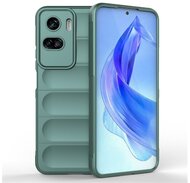 Szilikon telefonvédő (közepesen ütésálló, kamera védelem, 3D minta) SÖTÉTZÖLD - Honor 90 Lite 5G