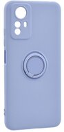 Szilikon telefonvédő (telefontartó gyűrű, mikrofiber plüss belső, beépített fémlemez, kamera védelem) LILA - Xiaomi Redmi Note 12S