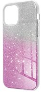 Szilikon telefonvédő (műanyag belső, csillogó hátlap) RÓZSASZÍN / ÁTLÁTSZÓ - Apple iPhone 15 Plus