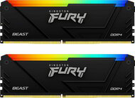 Kingston 16GB 3200MHz DDR4 CL16 DIMM (Kit of 2) FURY Beast RGB - KF432C16BB2AK2/16