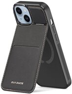 DUX DUCIS RAFI MAG szilikon telefonvédő (kitámasztó, bankkártya tartó, RFID védelem, Magsafe kompatibilis) FEKETE - Apple iPhone 14 Plus