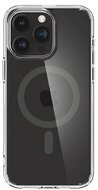 SPIGEN ULTRA HYBRID MAG műanyag telefonvédő (közepesen ütésálló, légpárnás keret, Magsafe kompatibilis) SZÜRKE - Apple iPhone 15 Pro