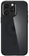 SPIGEN ULTRA HYBRID MAG műanyag telefonvédő (közepesen ütésálló, légpárnás keret, Magsafe kompatibilis) FEKETE - Apple iPhone 15 Pro