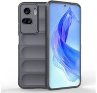 Szilikon telefonvédő (közepesen ütésálló, kamera védelem, 3D minta) SÖTÉTSZÜRKE - Honor 90 Lite 5G