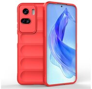 Szilikon telefonvédő (közepesen ütésálló, kamera védelem, 3D minta) PIROS - Honor 90 Lite 5G