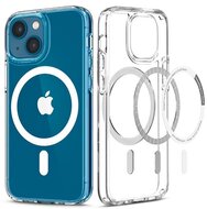 Szilikon telefonvédő (mágneses, közepesen ütésálló, MagSafe kompatibilis) ÁTLÁTSZÓ - Apple iPhone 15 Plus