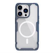 NILLKIN NATURE PRO MAGNETIC műanyag telefonvédő (közepesen ütésálló, légpárnás sarok, Magsafe rögzítés) SÖTÉTKÉK - Apple iPhone 15 Pro Max