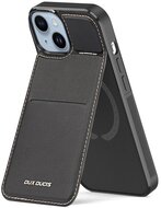 DUX DUCIS RAFI MAG szilikon telefonvédő (kitámasztó, bankkártya tartó, RFID védelem, Magsafe kompatibilis) FEKETE - Apple iPhone 15